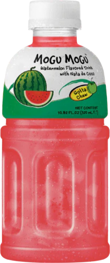 MOGU MOGU Watermelon Flavoured Drink with Nata de Coco 320ml (Pack of 6)