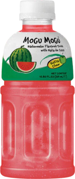 MOGU MOGU Watermelon Flavoured Drink with Nata de Coco 320ml (Pack of 6)