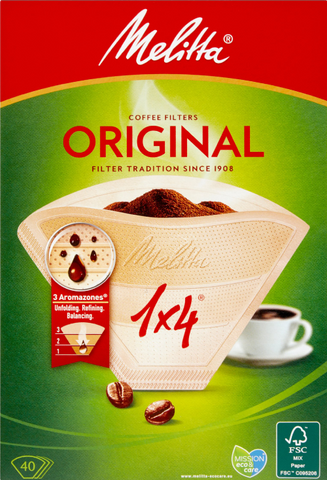 MELITTA Coffee Filter Papers 40's 1x4 (Pack of 18)