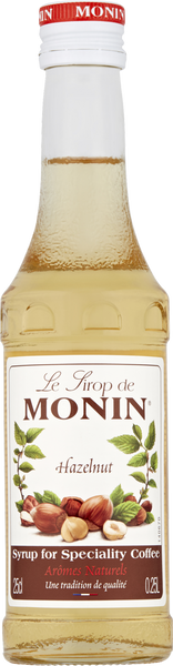 MONIN Hazelnut Syrup 25cl (Pack of 6)