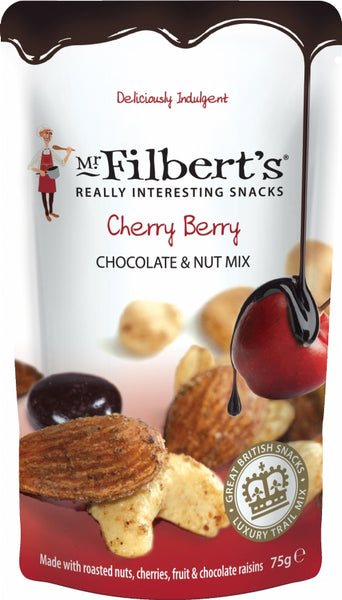 MR FILBERT'S Cherry Berry Chocolate & Nut Mix 75g (Pack of 15)