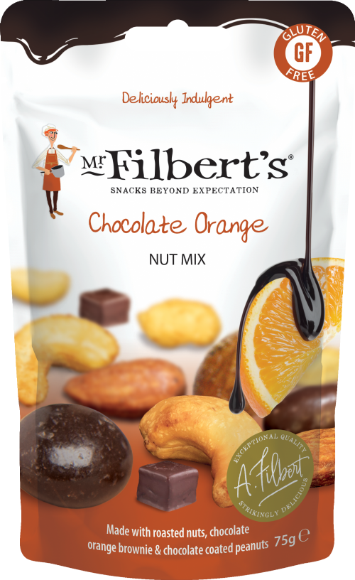 MR FILBERT'S Chocolate Orange Nut Mix 75g (Pack of 15)