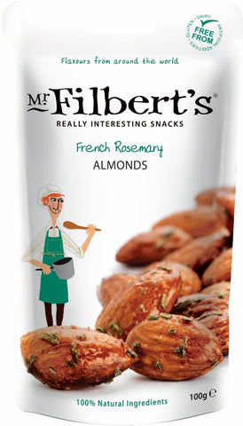 MR FILBERT'S French Rosemary Almonds 100g (Pack of 12)