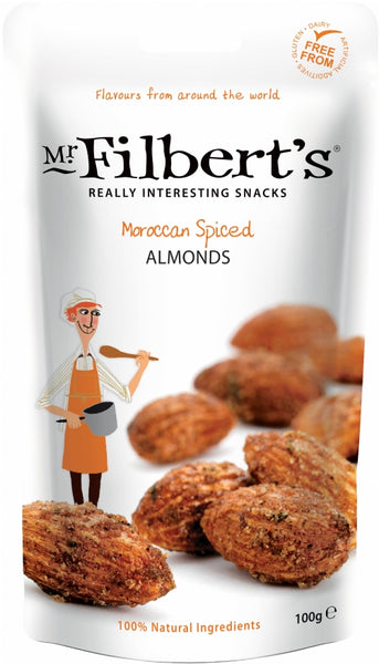 MR FILBERT'S Moroccan Spiced Almonds 100g (Pack of 12)