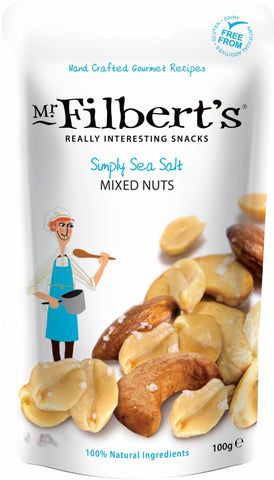 MR FILBERT'S Simply Sea Salt Mixed Nuts 100g (Pack of 12)