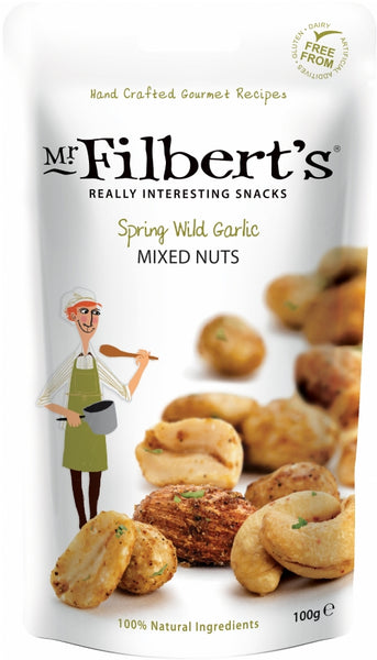 MR FILBERT'S Spring Wild Garlic Mixed Nuts 100g (Pack of 12)