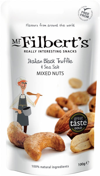 MR FILBERT'S Italian Black Truffle & Sea Salt Mixed Nuts100g (Pack of 12)