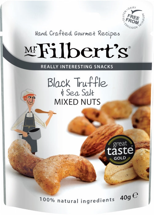 MR FILBERT'S Black Truffle & Sea Salt Mixed Nuts 40g (Pack of 20)