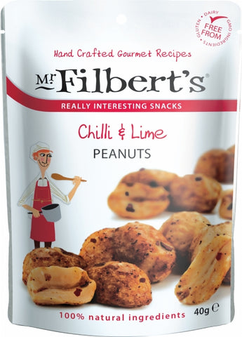 MR FILBERT'S Chilli & Lime Peanuts 40g (Pack of 20)