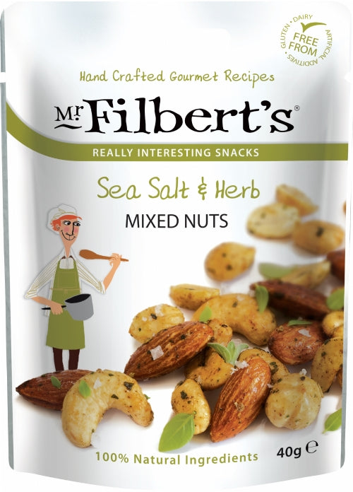 MR FILBERT'S Sea Salt & Herb Mixed Nuts 40g (Pack of 20)