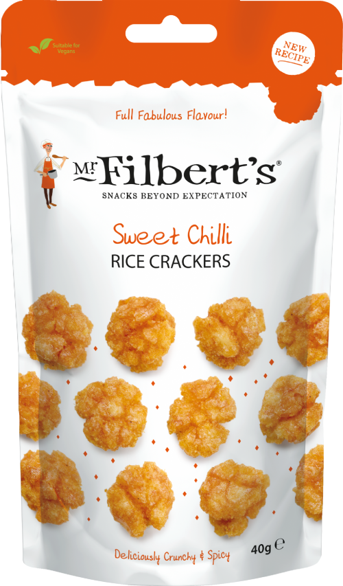 MR FILBERTS Sweet Chilli Rice Crackers 40g (Pack of 12)