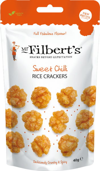 MR FILBERTS Sweet Chilli Rice Crackers 40g (Pack of 12)