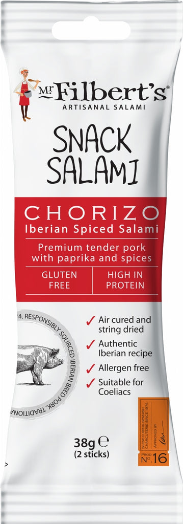 MR FILBERT'S Snack Salami Chorizo 38g (Pack of 15)