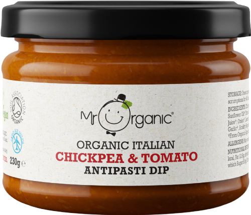 MR ORGANIC Chickpea & Tomato Antipasti Dip 230g (Pack of 6)