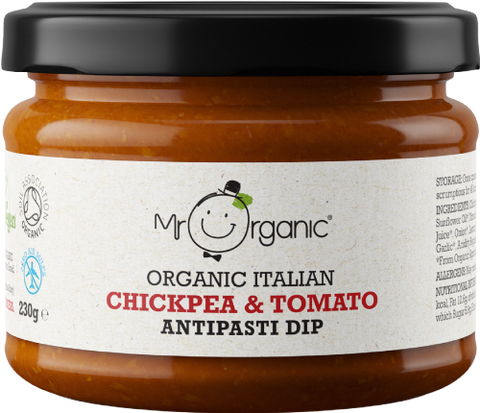 MR ORGANIC Chickpea & Tomato Antipasti Dip 230g (Pack of 6)