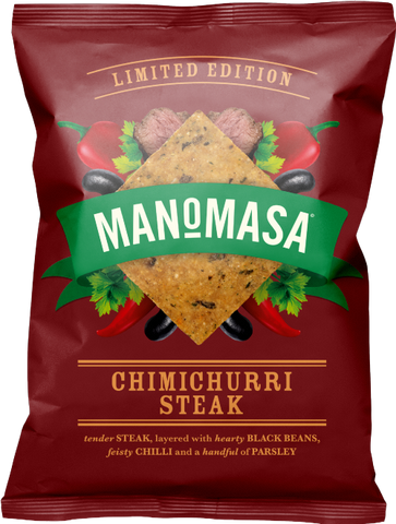 MANOMASA Chimichurri Steak Corn Chips 140g (Pack of 12)