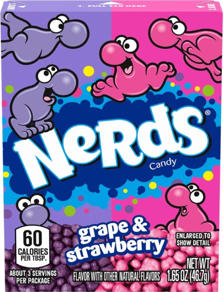 FERRARA Nerds - Grape & Strawberry Candy 46.7g (Pack of 36)