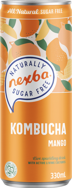 NEXBA Kombucha - Mango 330ml (Pack of 12)