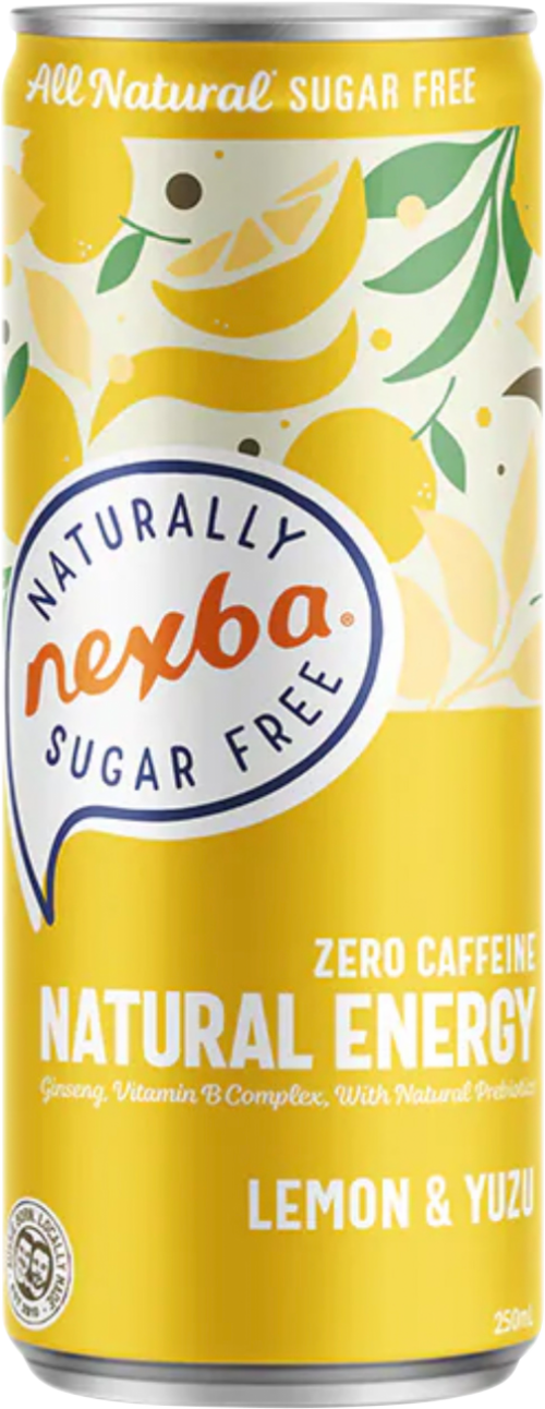 NEXBA Natural Energy Drink - Lemon & Yuzu 250ml (Pack of 12)