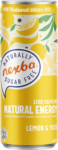 NEXBA Natural Energy Drink - Lemon & Yuzu 250ml (Pack of 12)