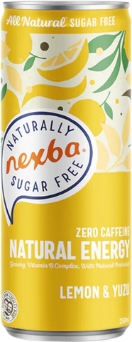 NEXBA Natural Energy Drink - Lemon & Yuzu 250ml (Pack of 12)