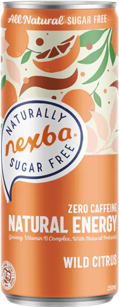 NEXBA Natural Energy Drink - Wild Citrus 250ml (Pack of 12)