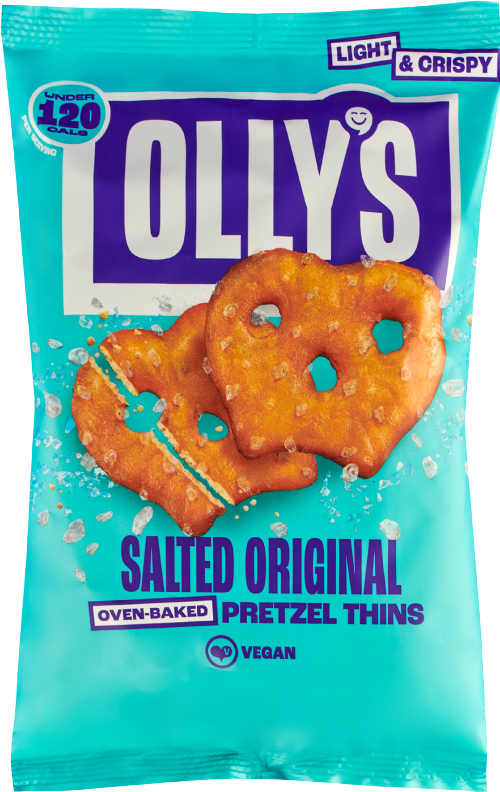 OLLY'S Pretzel Thins - Salted Original 140g (Pack of 7)