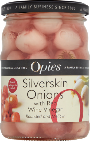 OPIES Silverskin Onions with Red Wine Vinegar 350g (Pack of 6)