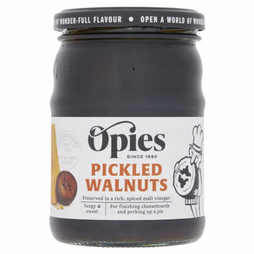 OPIES Pickled Walnuts in Malt Vinegar 390g (Pack of 6)