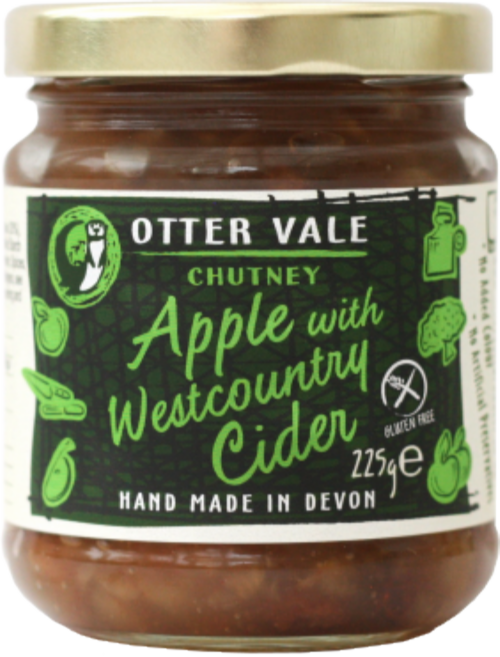 OTTER VALE Apple Chutney with West Country Cider 225g (Pack of 6)