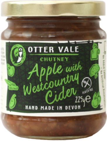 OTTER VALE Apple Chutney with West Country Cider 225g (Pack of 6)