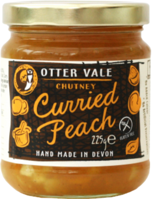 OTTER VALE Curried Peach Chutney 225g (Pack of 6)