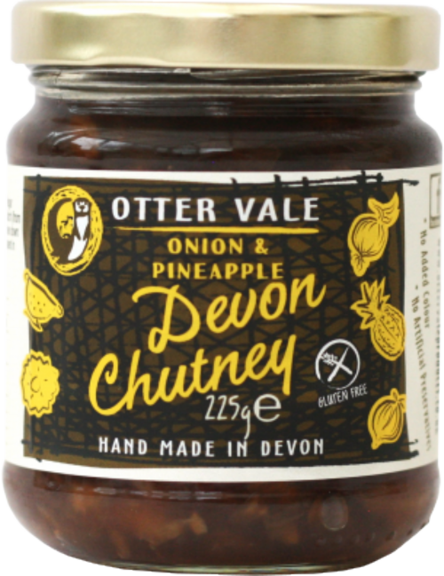 OTTER VALE Devon Chutney (Onion & Pineapple) 225g (Pack of 6)