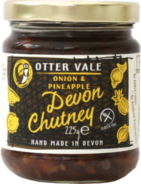 OTTER VALE Devon Chutney (Onion & Pineapple) 225g (Pack of 6)