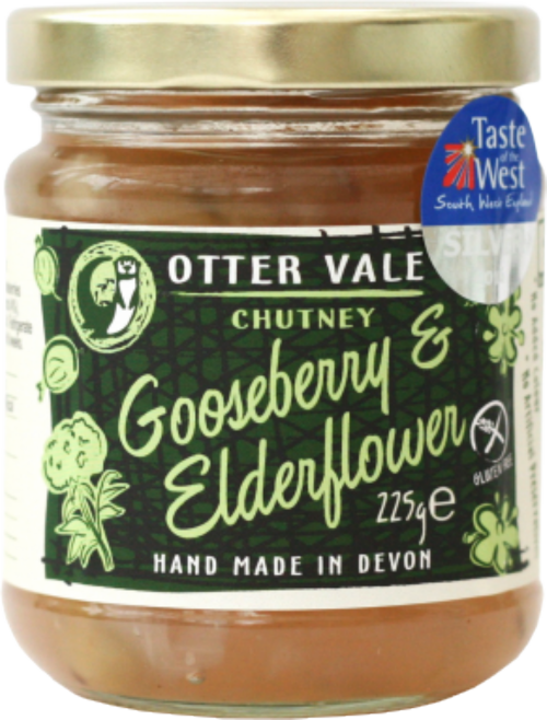 OTTER VALE Gooseberry & Elderflower Chutney 225g (Pack of 6)