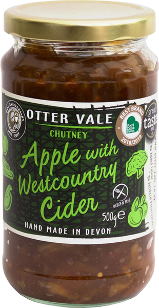 OTTER VALE Apple Chutney with West Country Cider 500g (Pack of 6)