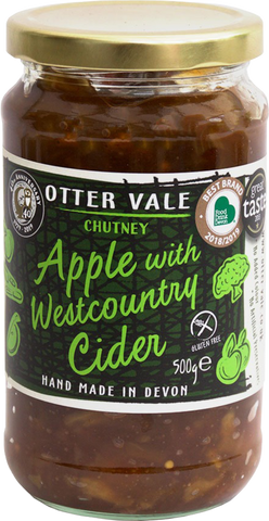 OTTER VALE Apple Chutney with West Country Cider 500g (Pack of 6)