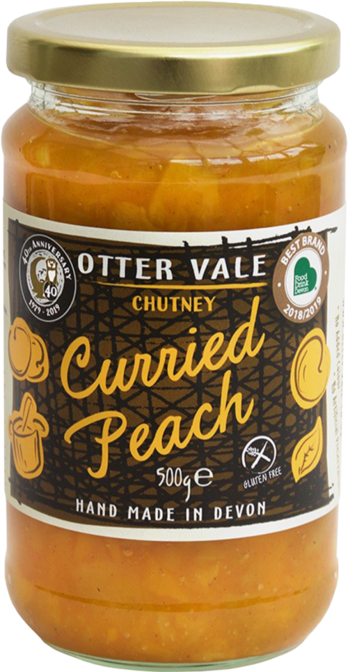 OTTER VALE Curried Peach Chutney 500g (Pack of 6)