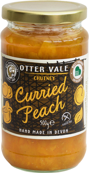 OTTER VALE Curried Peach Chutney 500g (Pack of 6)