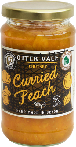 OTTER VALE Curried Peach Chutney 500g (Pack of 6)