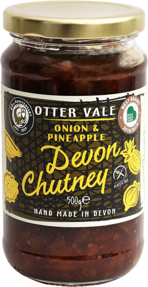 OTTER VALE Devon Chutney (Onion & Pineapple) 500g (Pack of 6)