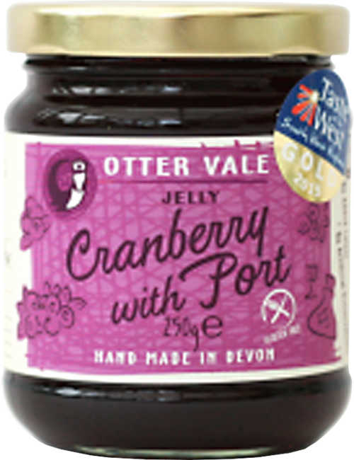 OTTER VALE Cranberry Jelly with Port 250g (Pack of 6)