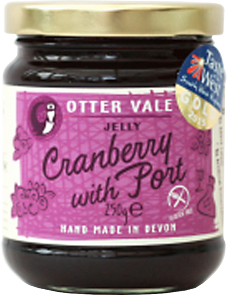 OTTER VALE Cranberry Jelly with Port 250g (Pack of 6)