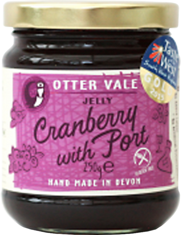 OTTER VALE Cranberry Jelly with Port 250g (Pack of 6)