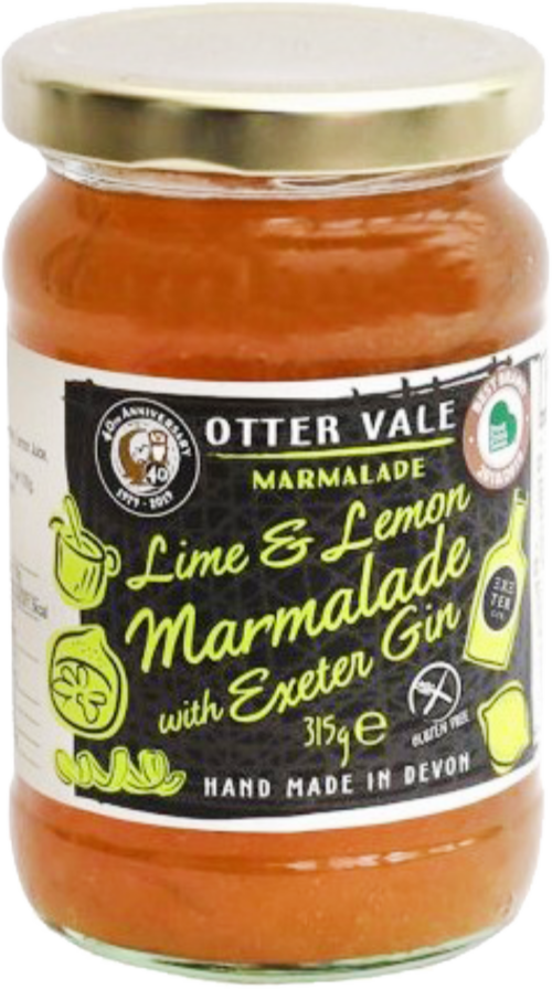 OTTER VALE Lime & Lemon Marmalade with Exeter Gin 315g (Pack of 6)