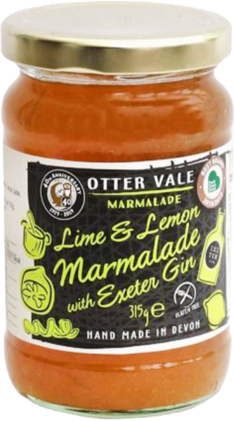 OTTER VALE Lime & Lemon Marmalade with Exeter Gin 315g (Pack of 6)