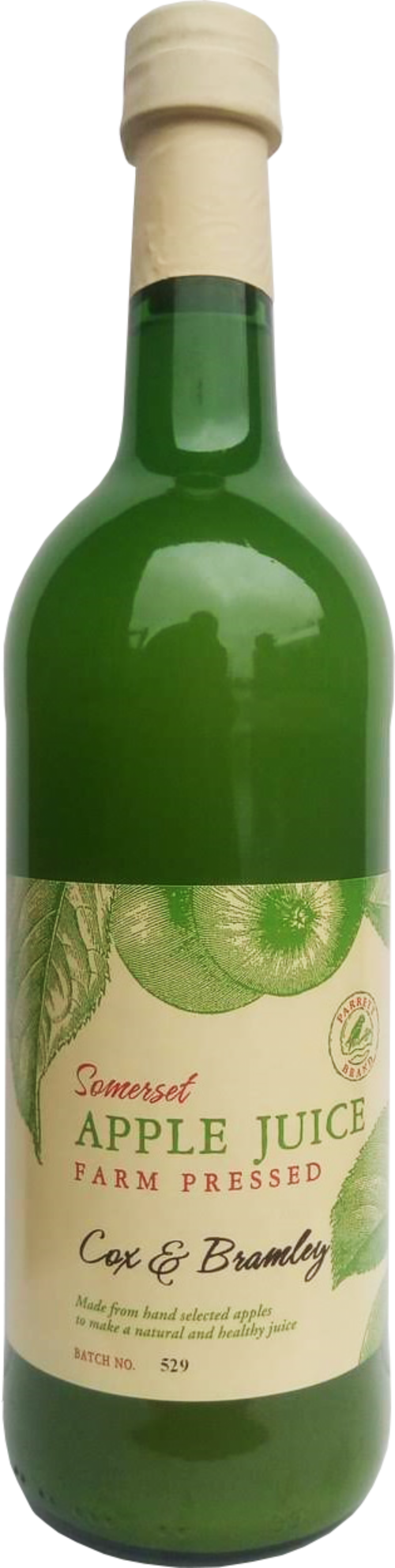 PARRETT BRAND Somerset Apple Juice - Cox & Bramley 75cl (Pack of 6)