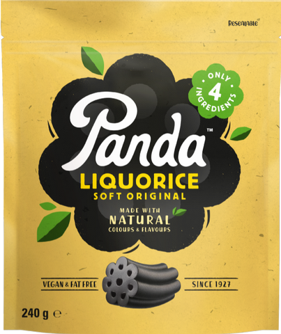 PANDA Natural Original Liquorice Bag 240g (Pack of 12)