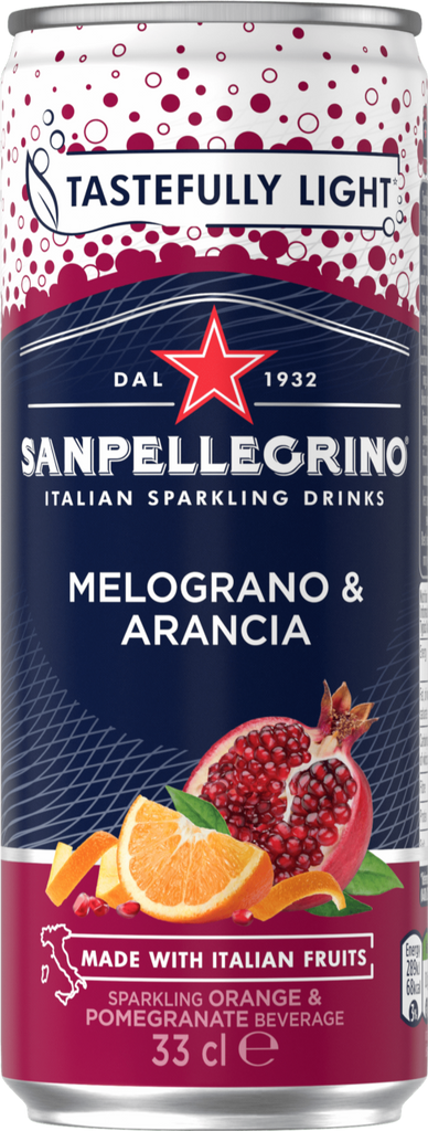 SAN PELLEGRINO Melograno/Arancia (Orange/Pomegranate) 330ml (Pack of 12)