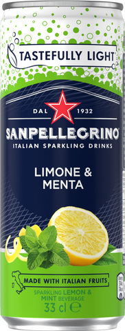 SAN PELLEGRINO Limone & Menta (Lemon & Mint) 330ml (Pack of 12)